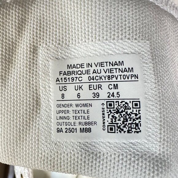 ⭐Converse Chuck Taylor Platform Pearls Lace 8 Women Shoes Party Sneaker A15197C - Picture 15 of 16